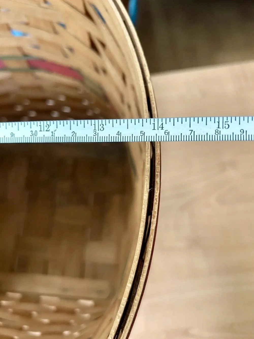 Longaberger laundry basket 1990 very large floor model with 2 swing handles